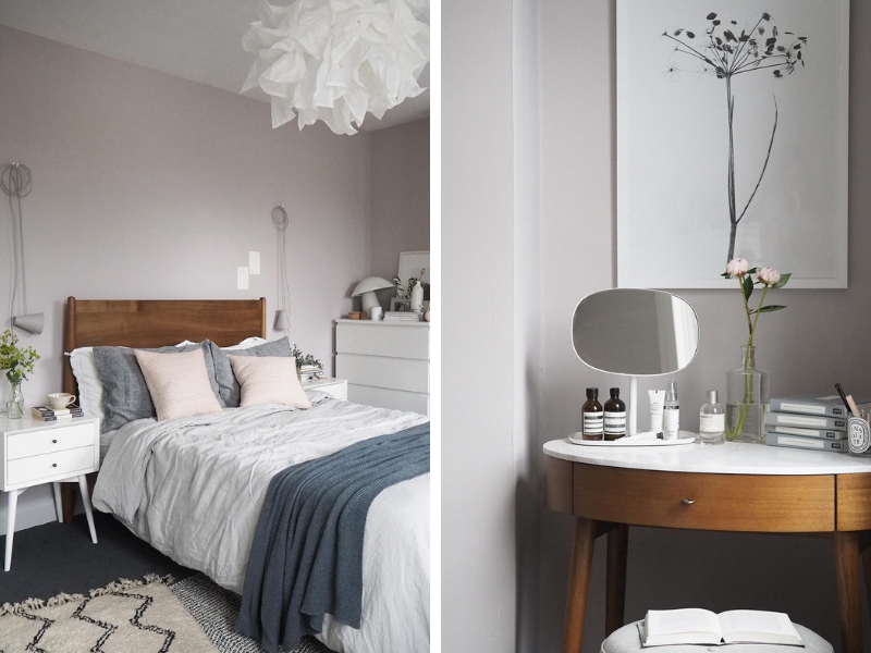 Before-After: phòng ngủ đẹp như mơ với gam màu phớt hồng tinh tế của NTK Cate St Hill
