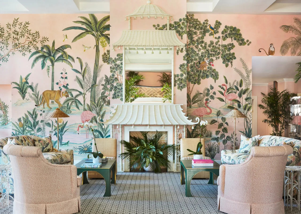 de gournay trang tri noi that wallpaper phong khach