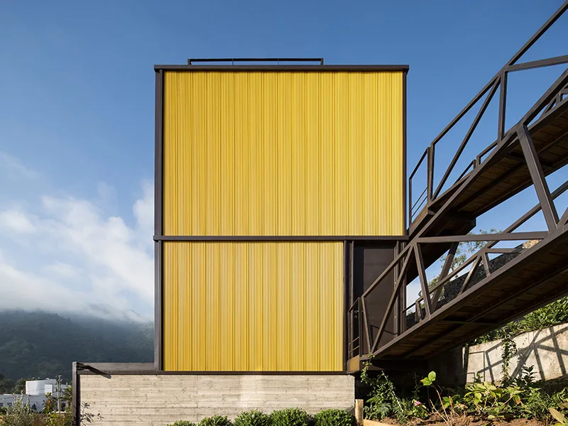 Ngôi nhà hình khối Yellow House - Những mảnh tetris xếp hình