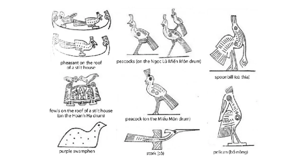 Bronze drum hoa van