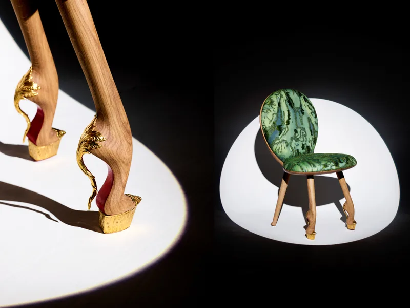 Ghế Clam Christian Louboutin x Pierre Yovanovitch: Gót hồng cá tính