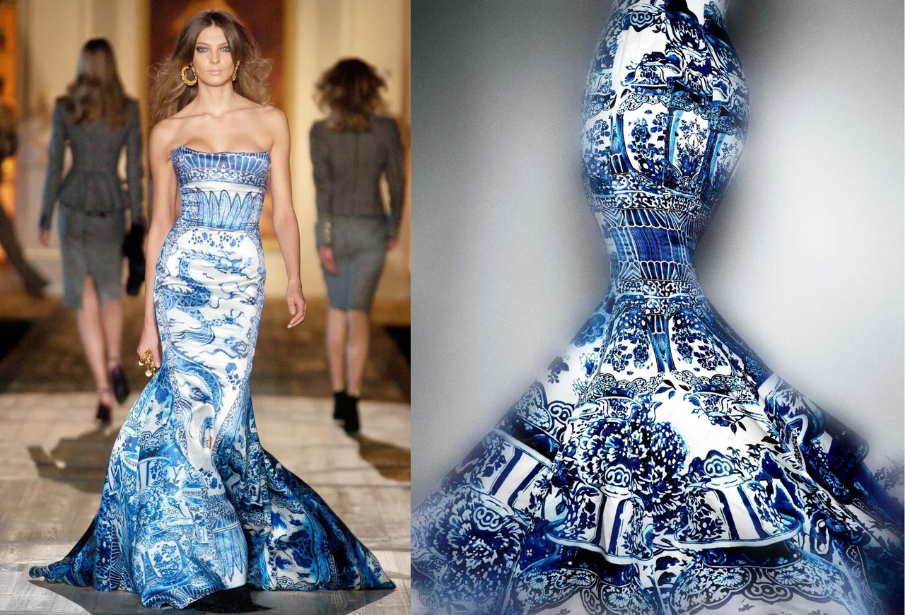 roberto cavalli fall winter 2005 thoi trang porcelain