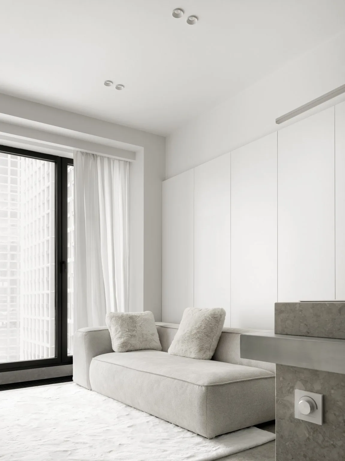 phong cach trang tri noi that toi gian minimalism White Cassette Maxim Kashin Architects Moscow