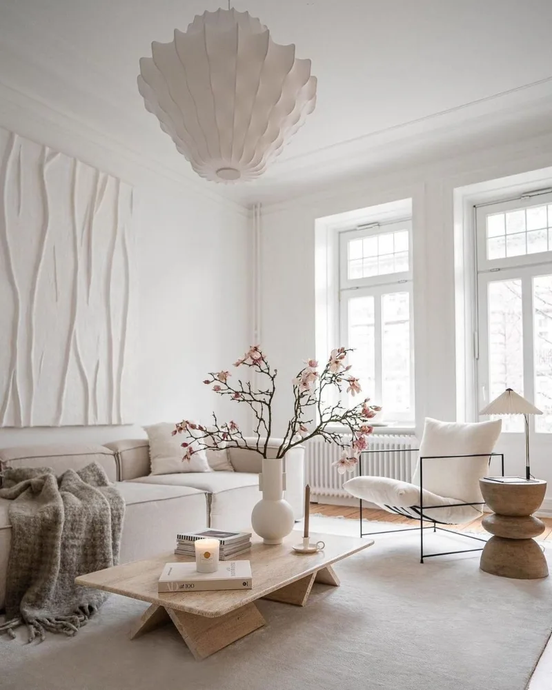 noi that scandinavian phong khach hygge