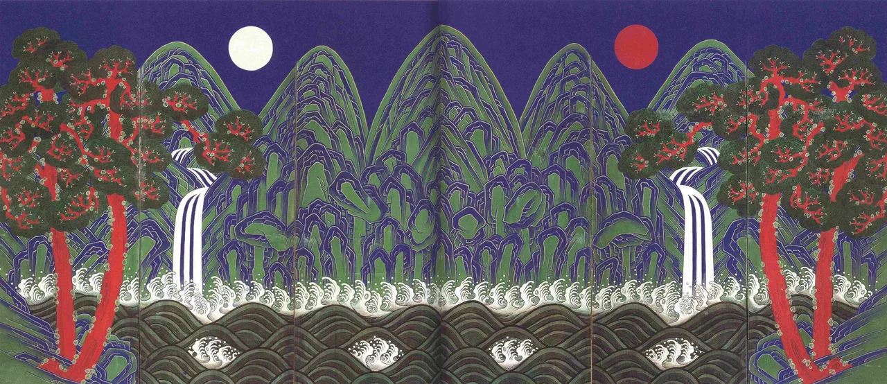 lich su binh phong folding screen history paravent