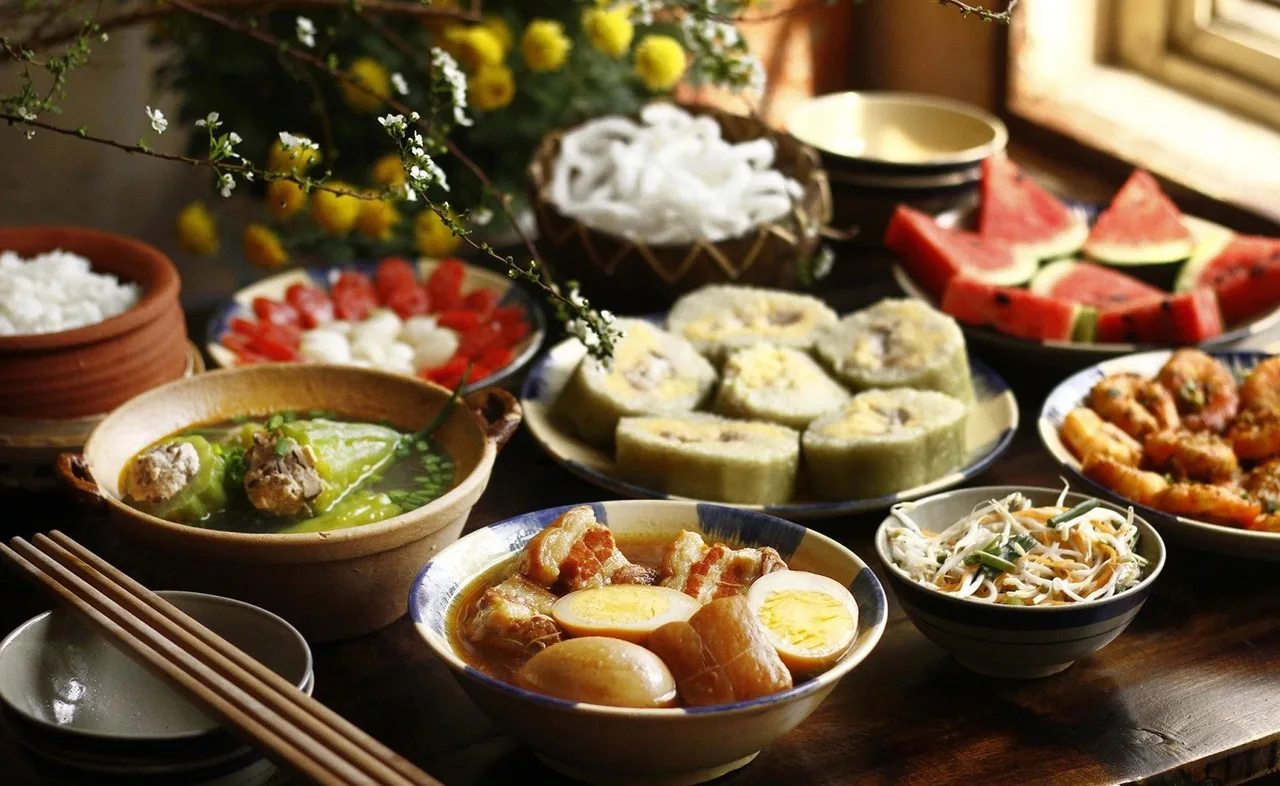 com tet mien nam banh tet