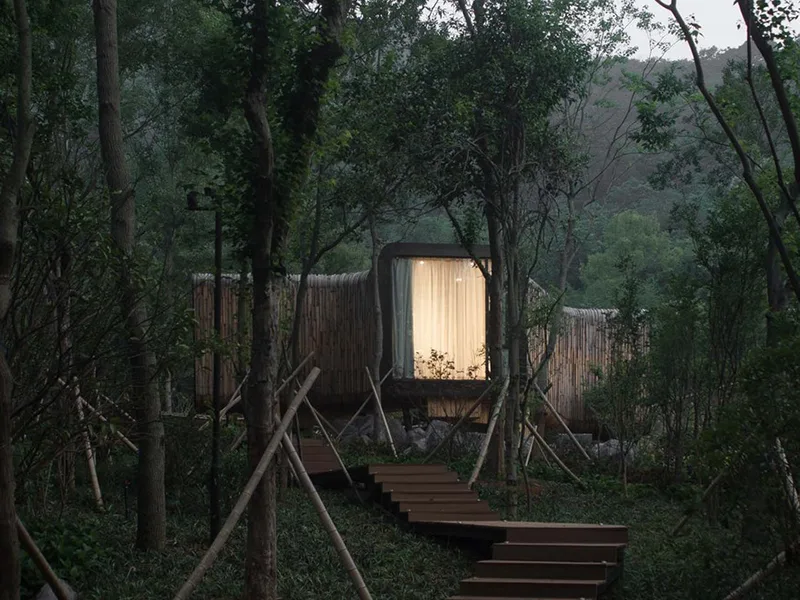 Cabin gỗ ẩn mình trong núi Đường Sơn