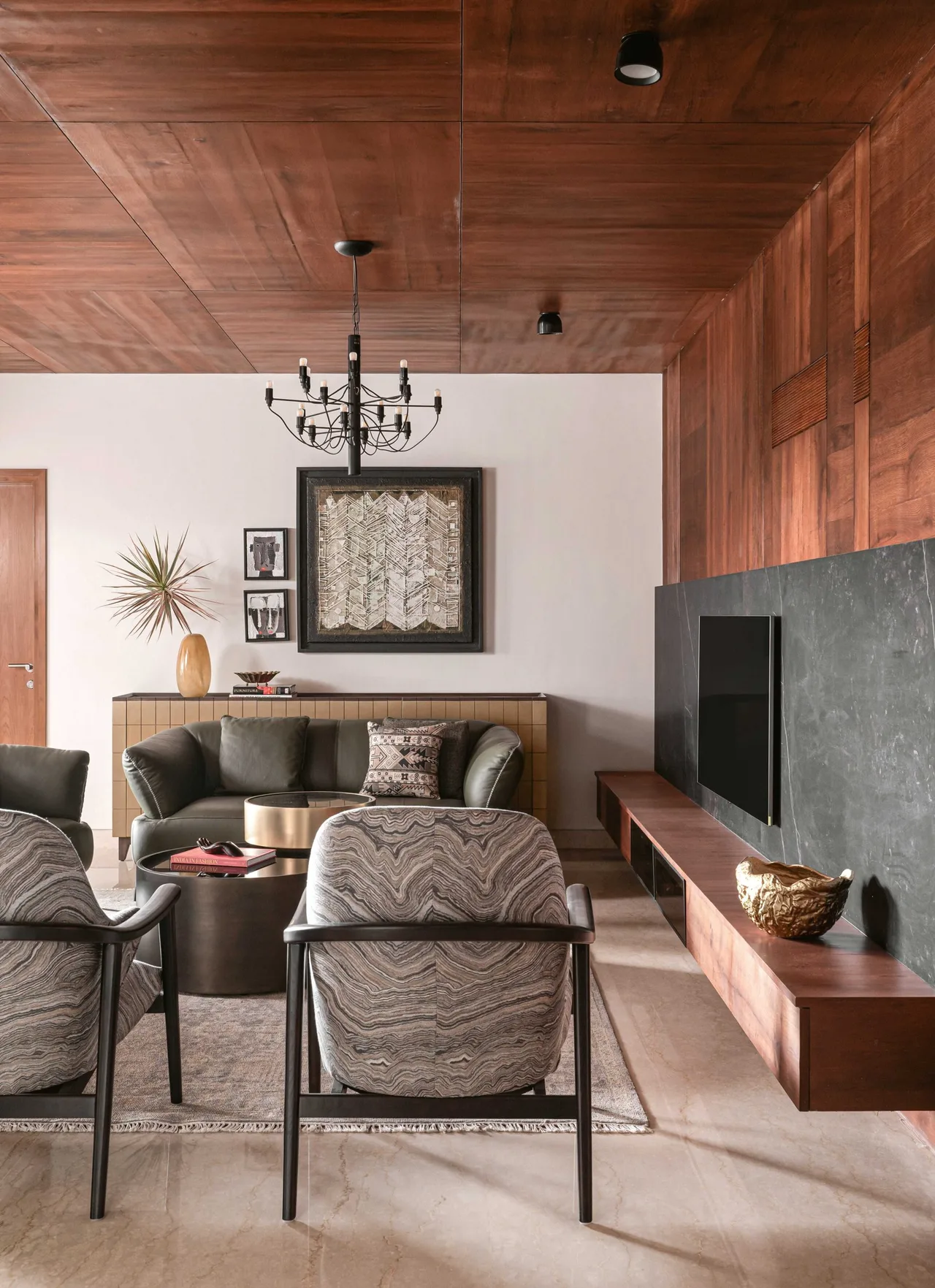 can ho Nanasu house Bengaluru an do Creative Module Source Architecture phong khach