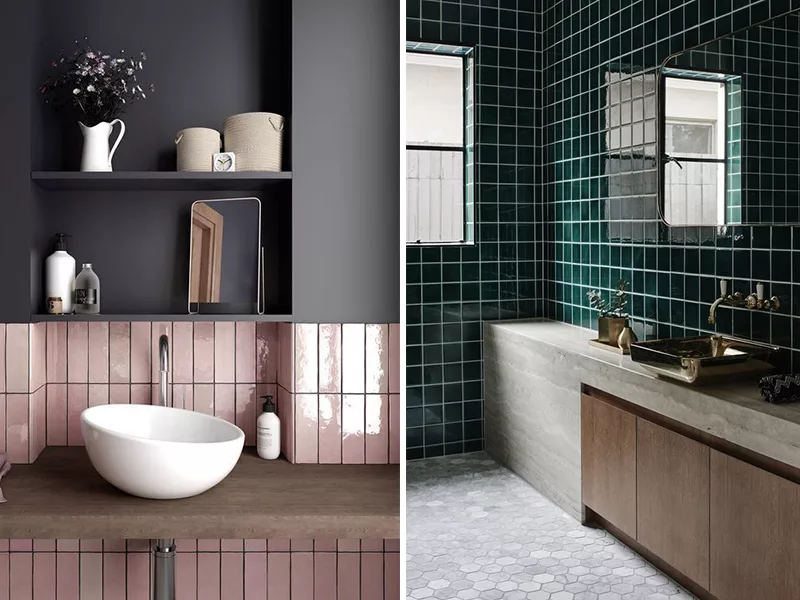 Sự trở lại của gạch men đơn sắc trong thiết kế WC | ED Trends